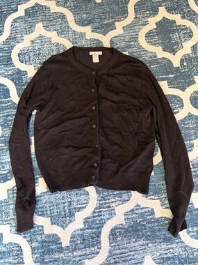 H&M Brown Women's Crew Neck Button Cardigan